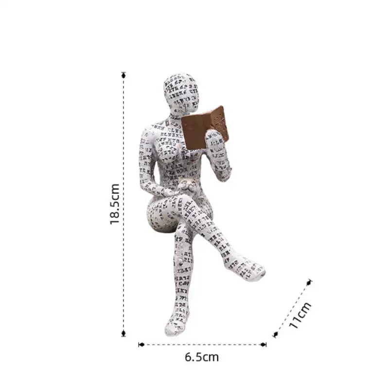 Abstract Reading Character Figurine