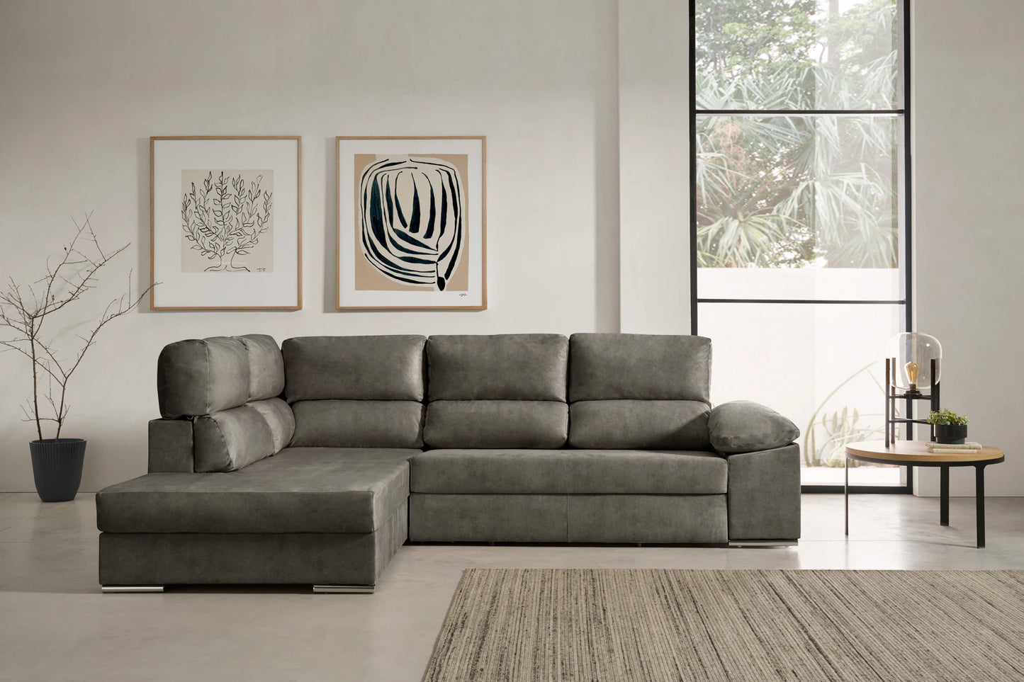 Modern Sectional Sofa Bed with Chaise