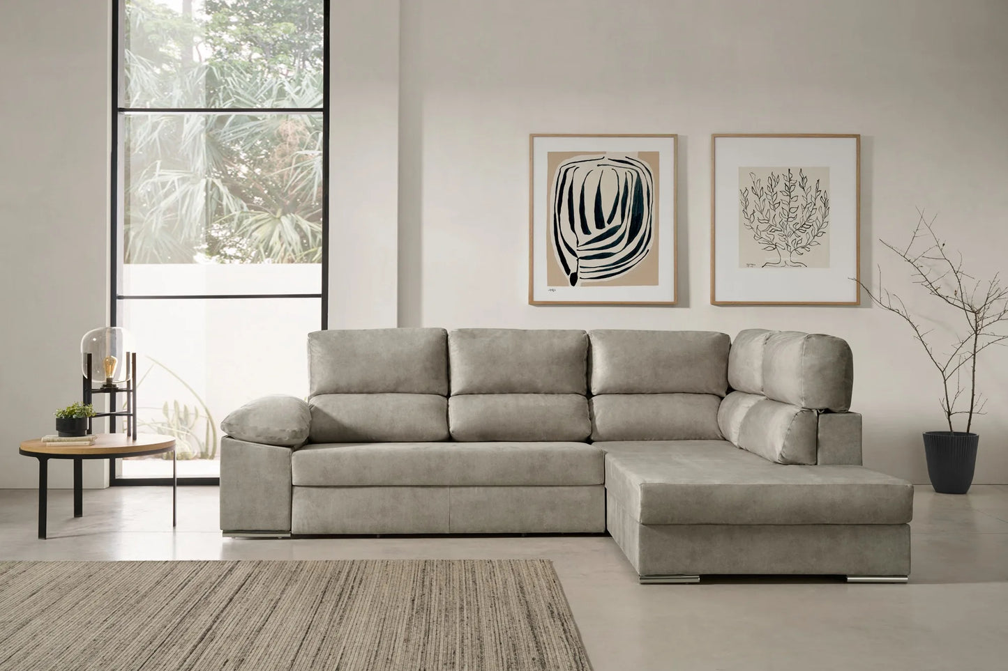 Modern Sectional Sofa Bed with Chaise