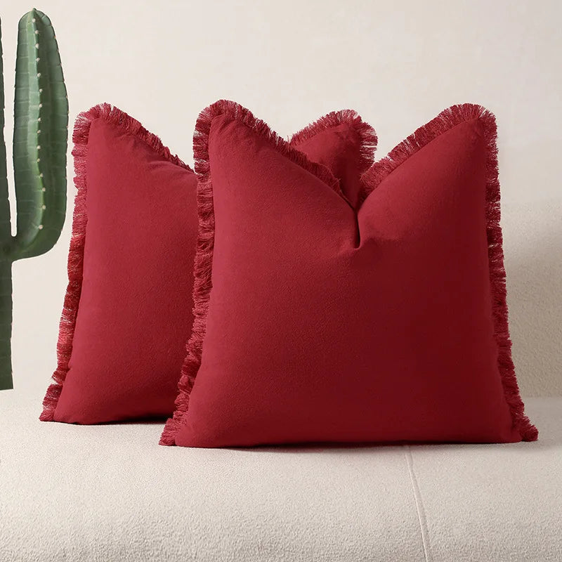 Modern Cushion Cover with Tassels