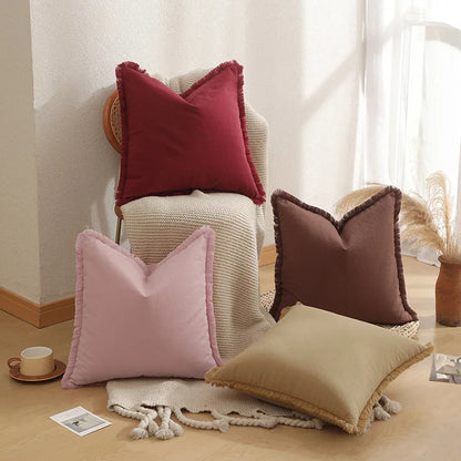 Modern Cushion Cover with Tassels