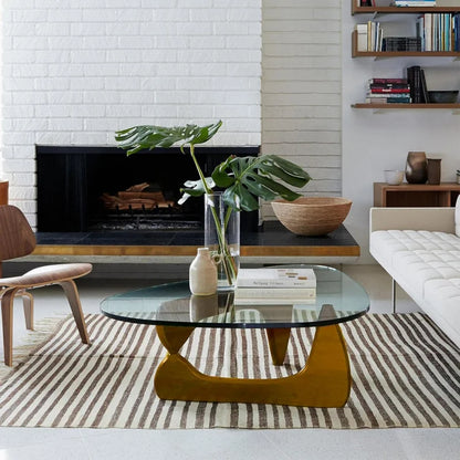 Modern Walnut Triangle Coffee Table