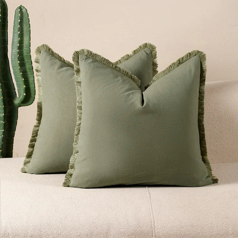 Modern Cushion Cover with Tassels