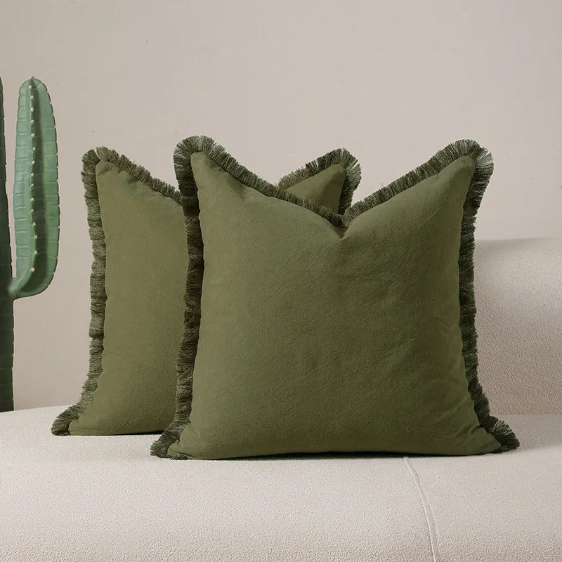 Modern Cushion Cover with Tassels